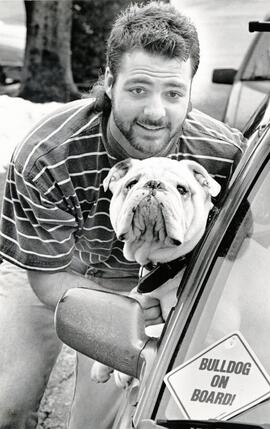 Grant Mattice and bulldog Jake