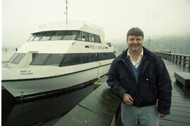Pride of Vancouver docks at Port Moody pier at Rocky Piont as city officials watch