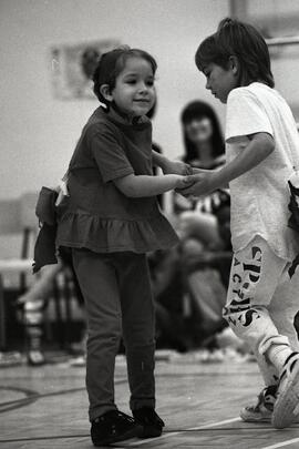 Kids at Cedarbrook Elementary hold harvest luncheon, including turkey entertainment, for parents