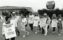 Pickets at Western Assembly 1275 Kingsway, PoCo, Thurs Sept 12, 1991