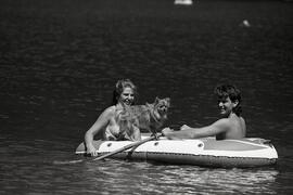 People spending the afternoon at Buntzen Lake