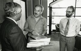 Mayor Len Traboulay, Rev. Wilf Carson, Rev. Rob Fergeson