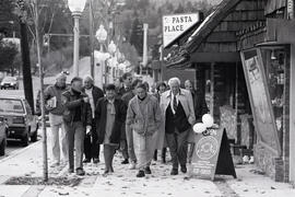 Walk the Blocks, revitalization committee and others walk on refurbished St. John's Street in Port Moody