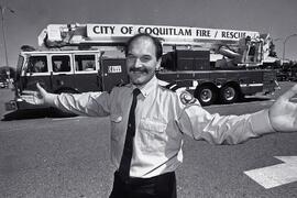 Bob Bertrand is the driver of Coquitlam's new fire truck