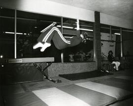 Sherie Hurd performs a cartwheel