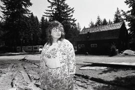 Sandra Gertsch at the former Herritage Village Mobile Home Park in Anmore. She got evicted along with other tenants to make room for future subdivision.