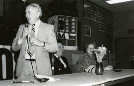 Mark Rose speaks at meeting