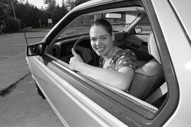 Lindsay Hamilton, winner of the car at Centennial's after grad party