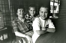 Boys with their mother