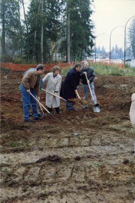 Mayor Lou Sekora with officials at a ground breaking