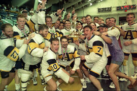 WLA lacrosse final, Bby Lakers vs. Coq, Game 7, happy-time celebration