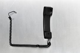 Metro Valley black phone with coiled cord