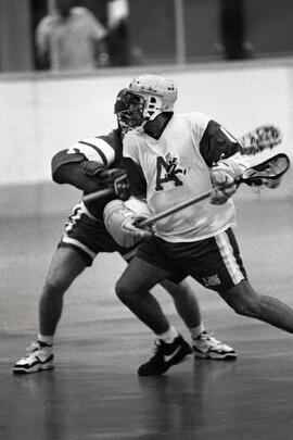 Final lacrosse playoffs match between the Coquitlam Junior Adanacs and New Westminster Salmonbellies