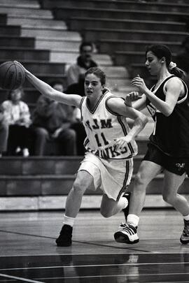 BC girls' basketball championships at Cap College, Vanier vs. Mouat