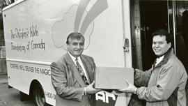 Mayor Lou Sekora and Peter Saunders of Canpar