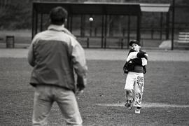 Big Brother David Stevenson spent Saturday morning at the Coquitlam Town Centre Stadium playing catch with little bros. Michael Steele