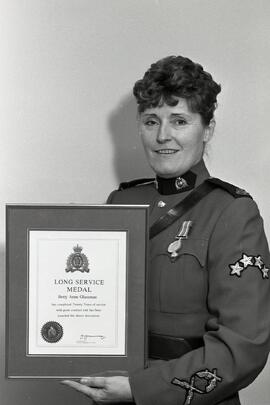 RCMP officers reciving long term service medals
