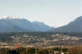 Mountains on the horizon from the top of the Sheraton Guildford