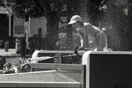 Nolan Rosling at Hume Park spray pool