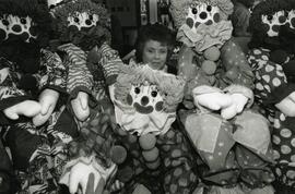 A face among the crowds. Pat Bacon, Coquitlam at the Craft Fair Coquitlam Senior Centre.