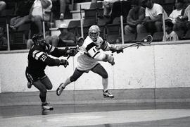 Lacrosse playoffs match between the Coquitlam Adanacs and the New West Salmon Bellies