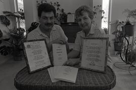 Terry Fagan and mother Barbara Baird with their new book of poems from all walks of life, called "Our Journey through Life".