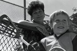 Photo of Jean Andre for a feature on the annual children's lacrosse tournament she organizes at the Blue Mountain lacrosse box