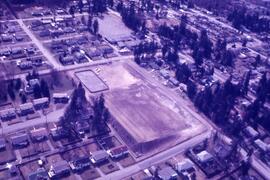 Aerial of Hartley Field, Mountain View School, Mountain View Park
