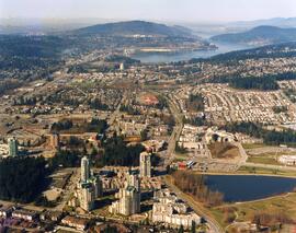 Aerial of Coquitlam town centre