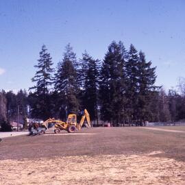 Installation of lighting on the north side of Blue Mountain Park