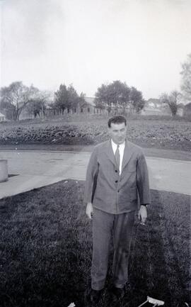 Man standing in a yard
