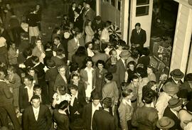 Community gathering at service station