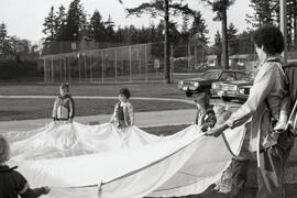 Movement education with parachute