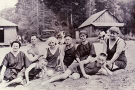 Bathers on a beach