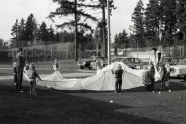 Movement education with parachute