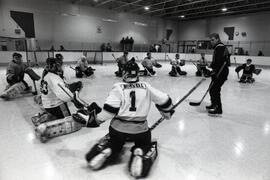 Glen Hanlon former Canucks goalie gives a seminar to help aspiring goalies