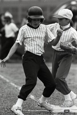 Girls' softball match in Port Moody
