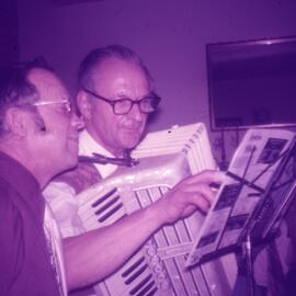 Bill Seller playing the accordion