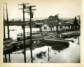 Fraser Mills Townsite during 1948 flood