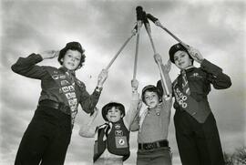 Scouts oposing with torches