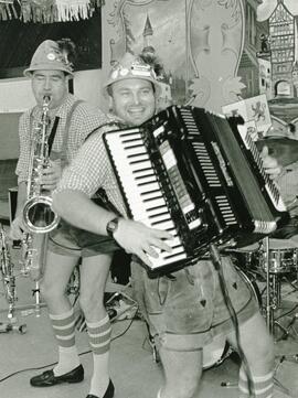 Would you believe the Polka Blues? Gord Keller (sax) and Ken Oszinski of the Beer Barrels. Oktoberfest in Westwood.