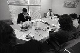 "Bearpit" session at The News office starring Rick Marusyk and John Northey.