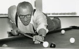 Sr. Games preview William Milco playing snooker.