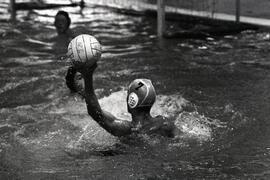 Opening water polo match of the Andrew Hunt Memorial Tournament between the Coquitlam and Nanaimo teams