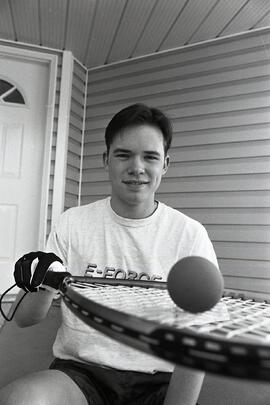 Chris Brumwell raquetball player, mug and feature shot.