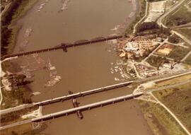 Aerial of the Pitt River Bridge